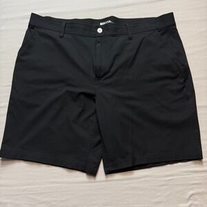 32 Degrees Cool Stretch Performance Shorts Mens 40 Black Flat Front Golf Active